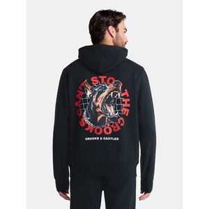 Crooks & Castles Red Doberman Graphic Pullover  Hoodie Men's Size Small (28-30)